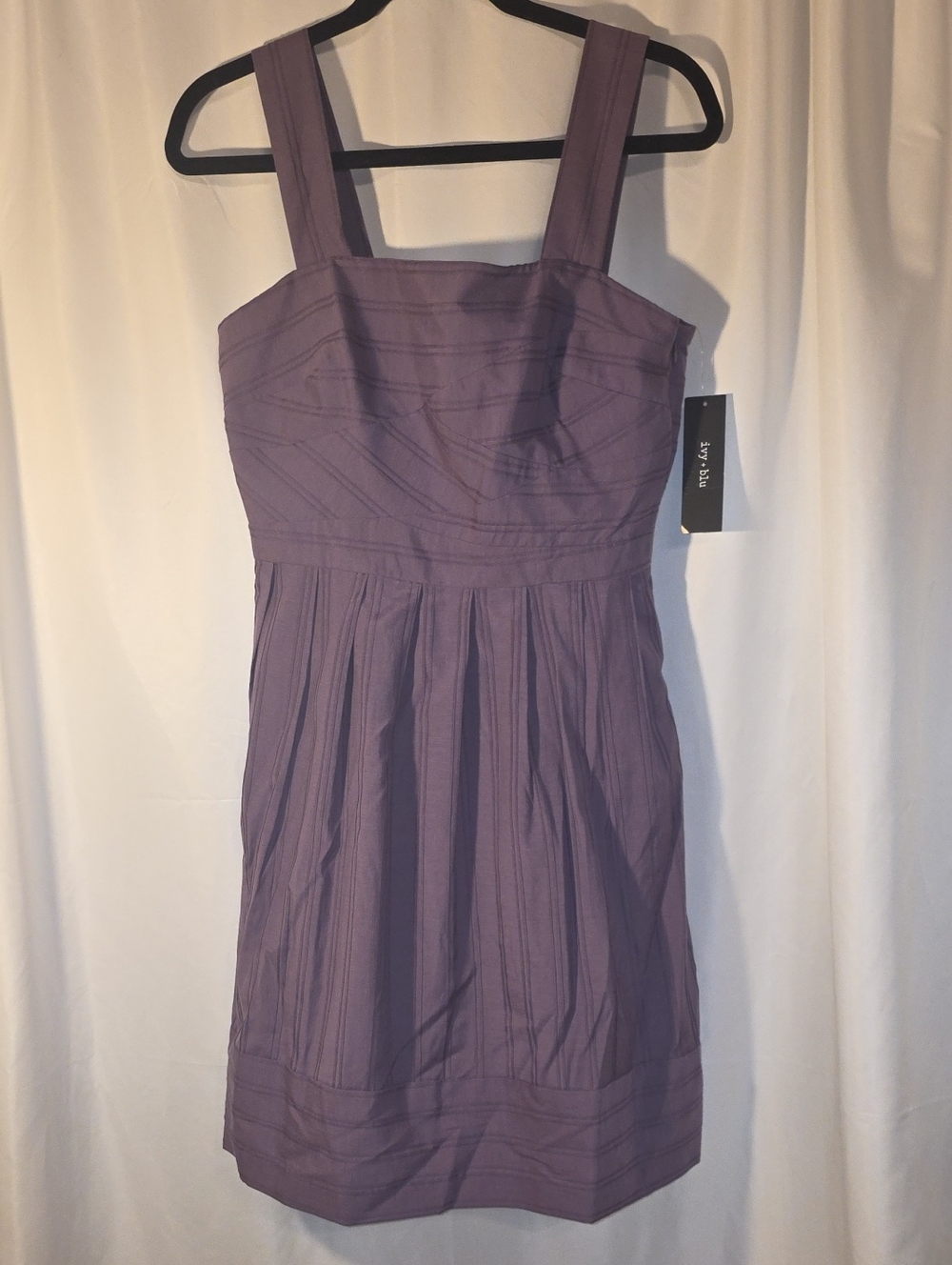 Ivy + Blu Sleeveless Eggplant Mini Dress with Wide Straps by Jay Jay Size 8